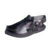 Classic Plane Black leather Peshawari Chappal
